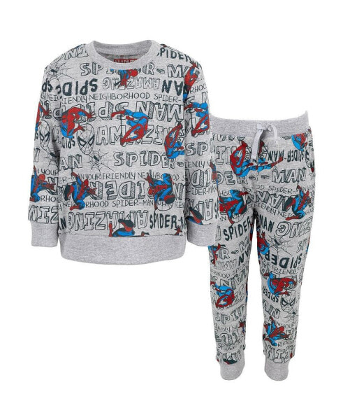 Spider-Man French Terry Sweatshirt and Jogger Pants Set Toddler |Child Boys