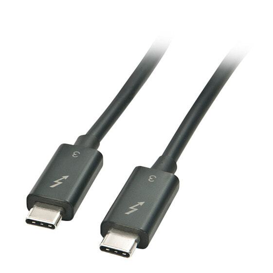 Lindy 1m Thunderbolt 3 Cable, Passive, Male, Male, 1 m, Black, 20 Gbit/s, 60 W