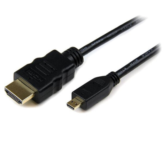 StarTech.com 3m Micro HDMI to HDMI Cable with Ethernet - 4K 30Hz Video - Durable High Speed Micro HDMI Type-D to HDMI 1.4 Adapter Cable/Converter Cord - UHD HDMI Monitors/TVs/Displays - M/M - 3 m - HDMI Type A (Standard) - HDMI Type D (Micro) - 3D - Audio Return Chann