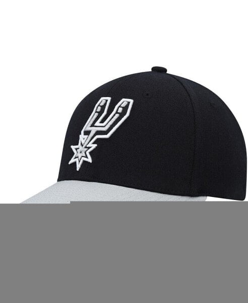 Men's Black, Gray San Antonio Spurs MVP Team Two-Tone 2.0 Stretch-Snapback Hat