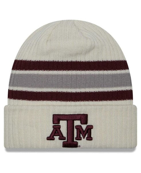 Men's Cream Distressed Texas A&M Aggies Vintage-Like Cuffed Knit Hat