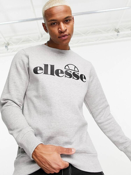 ellesse sweatshirt with large logo in grey