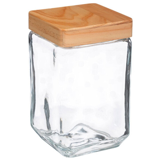 FIVE Glass Square Jar 1.7L