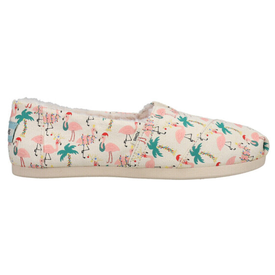 Туфли женские TOMS Alpargata Cozy Holiday Flamingos Beige Casual