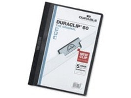 Durable Duraclip 60, Black, Transparent, PVC, 60 sheets, A4, 1 pc(s)