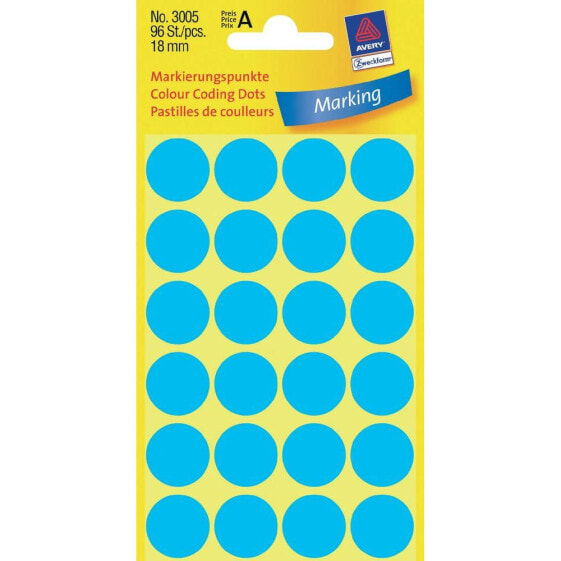 Avery Zweckform Avery Colour Coding Dots - Blue - Blue - Circle - Paper - 1.8 cm - 96 pc(s) - 24 pc(s)