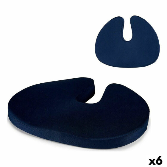 Подушка с наполнителем Функция памяти для сиденья Синий 36 x 5 x 47 см (6 штук) BB Home