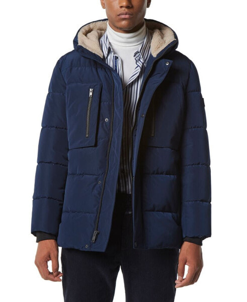 Men's Yarmouth Micro Sheen Parka Jacket with Fleece-Lined Hood