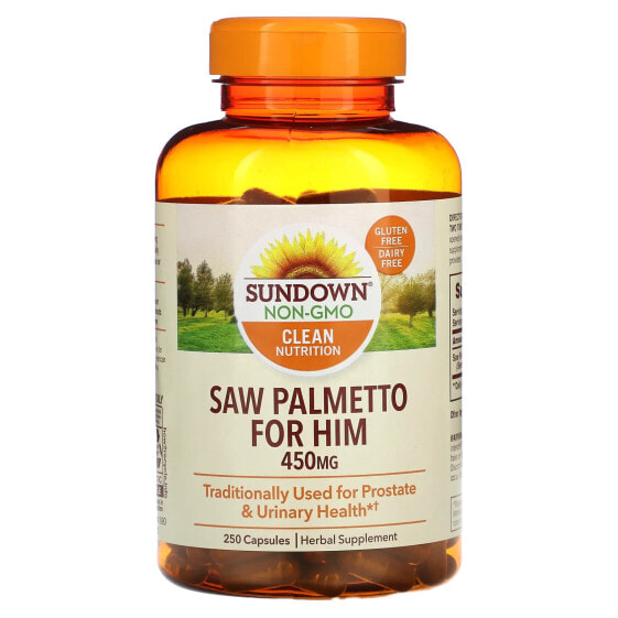 БАД для мужского здоровья от Sundown Naturals Saw Palmetto 450 мг, 250 капсул (225 мг на капсулу)