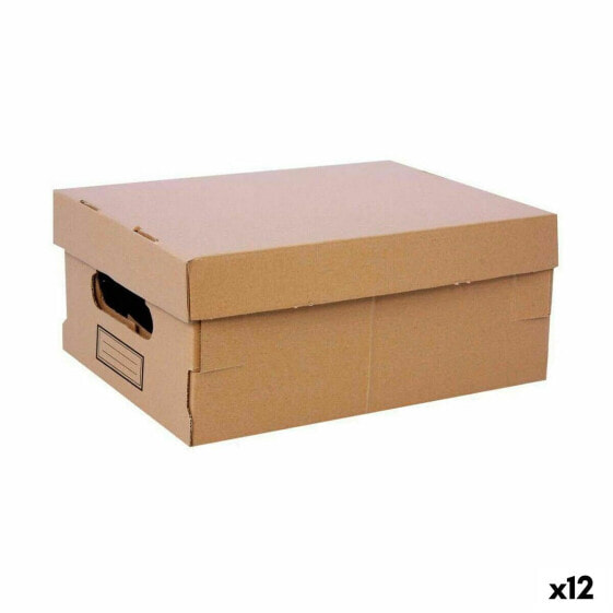 Контейнер для хранения с крышкой Confortime Картон 30 x 22,5 x 12,5 cm (12 штук)
