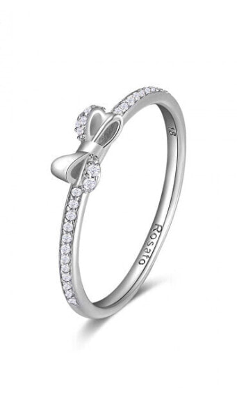 Beautiful silver ring with a bow Allegra RZA025