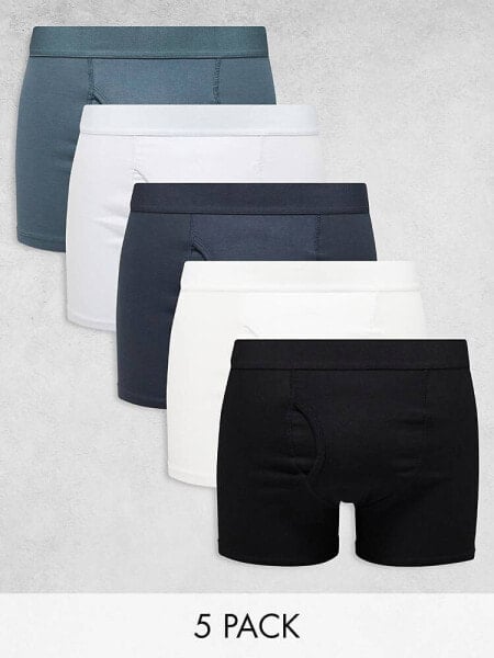 Weekday 5-pack boxer briefs in blue black and white