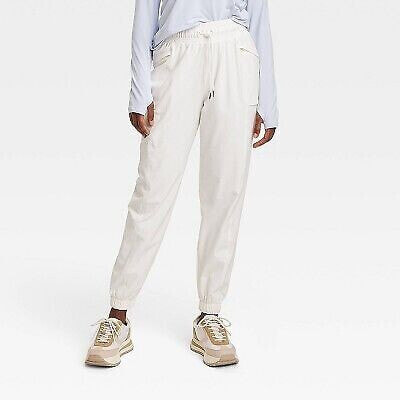 Women's Lined Winter Woven Joggers - All in Motion Cream L