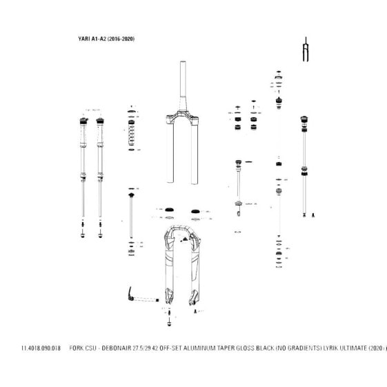 ROCKSHOX Crown/Steerer/Uppertube Debonair Aluminium For Lyrik Ultimate Fork