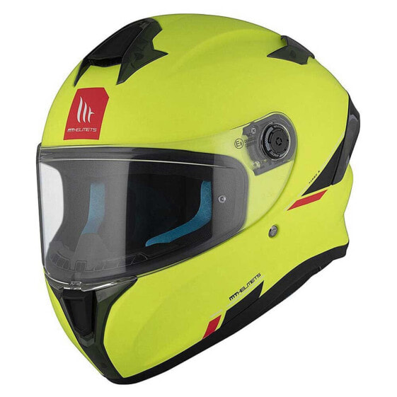 Шлем мотоциклетный полноразмерный MT Targo S Solid жёлтый