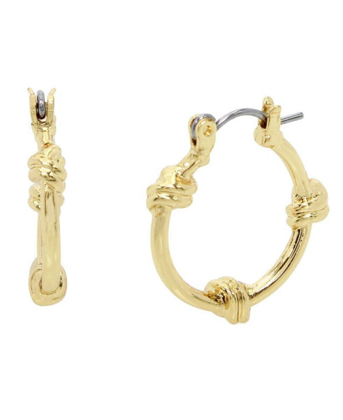 Gold Triple Knot Hoop Earrings