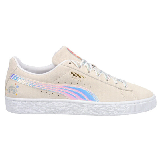 Puma PolkaDot Man X Classic Iridescent Suede Lace Up Mens Beige Sneakers Casual