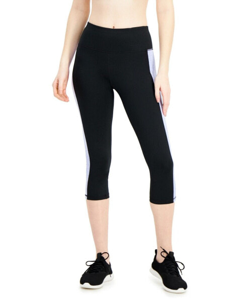 Ideology 275766 Colorblocked Cropped Leggings, Womens X-small Black