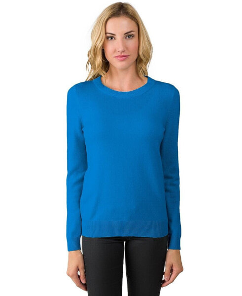 Women's 100% Pure Cashmere Long Sleeve Crew Neck Pullover Sweater (1362, Lime, X-Small )