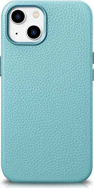 iCarer iCarer Litchi Premium Leather Case skórzane etui iPhone 14 Plus magnetyczne z MagSafe zielony (WMI14220711-GN)