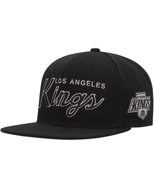 Men's Black Los Angeles Kings Core Team Script 2.0 Snapback Hat