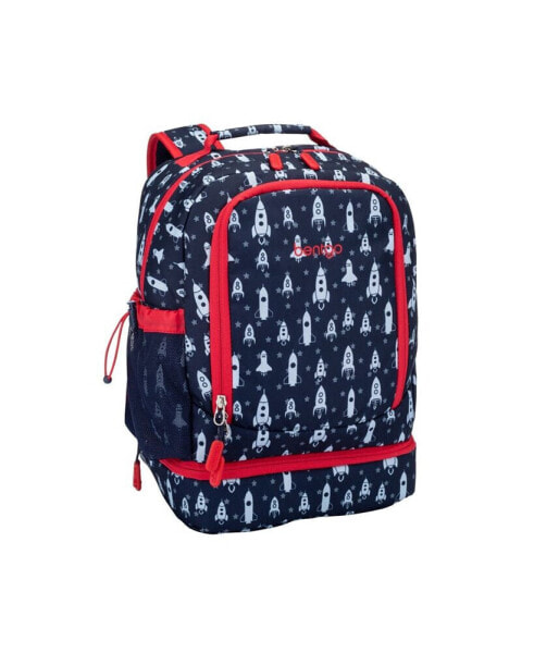 Kids Prints 2-In-1 Backpack and Insulated Lunch Bag - Rocket