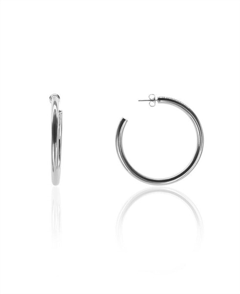 Серьги OMA THE LABEL Medium Hoops White Gold