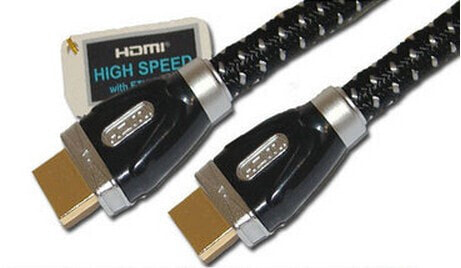 ShiverPeaks 5m HDMI A - 5 m - HDMI Type A (Standard) - HDMI Type A (Standard) - 1920 x 1080 pixels - Black,Silver