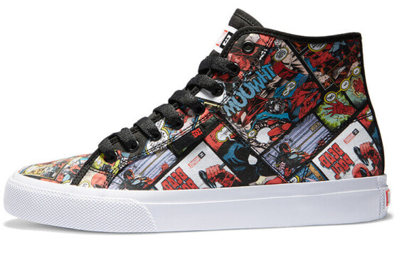 Marvel x DC Shoes 漫威死侍联名 漫画复古休闲高帮帆布鞋 黑色 / Кеды Marvel x DC Shoes ADYS300748-BK5