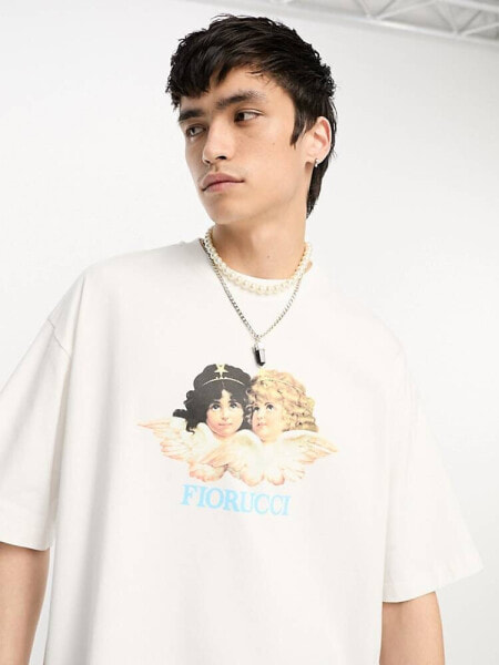 Fiorucci relaxed classic angel tee in white