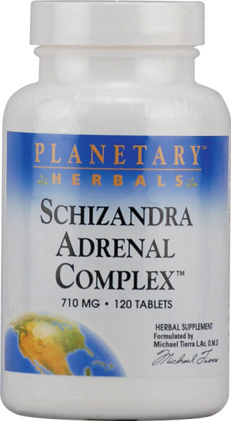 Planetary Herbals Schizandra Adrenal Complex  Успокаивающий растительных комплекс 710 120 таблеток