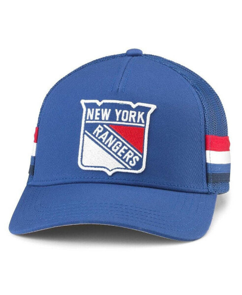 Men's Blue New York Rangers HotFoot Stripes Trucker Adjustable Hat