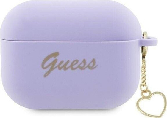 Guess Etui Guess GUAP2LSCHSU Apple AirPods Pro 2 cover purpurowy/purple Silicone Charm Heart Collection