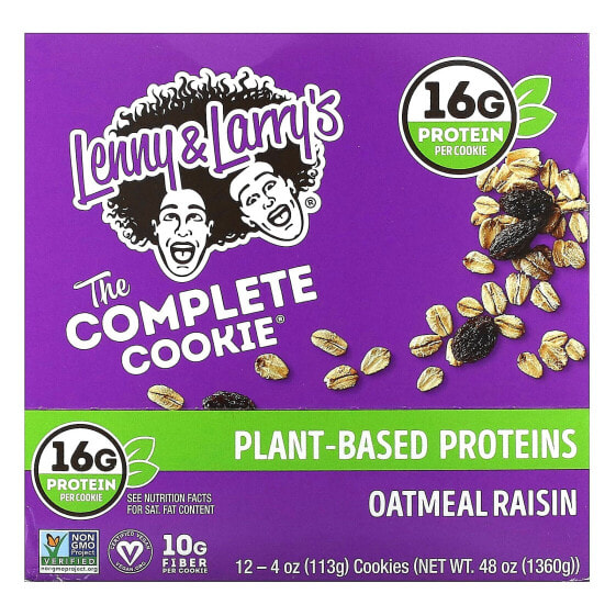Протеиновый батончик Lenny & Larry's The Complete Cookie Овсяное печенье 12 шт по 4 унции (113 г каждый)