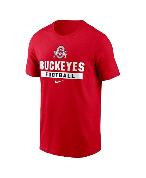 Men's Scarlet Ohio State Buckeyes Football T-Shirt