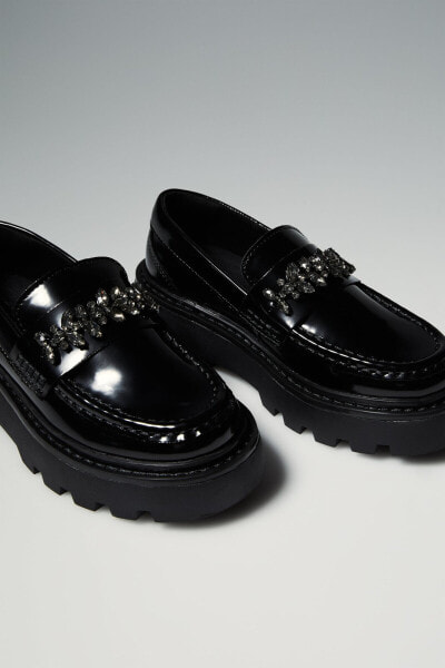 Rhinestone loafers