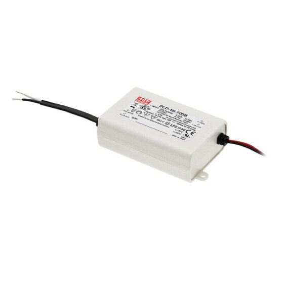 Meanwell MEAN WELL PLD-16-1400B - Lighting power supply - White - Plastic - IP30 - LED EN 61347 - 16 W