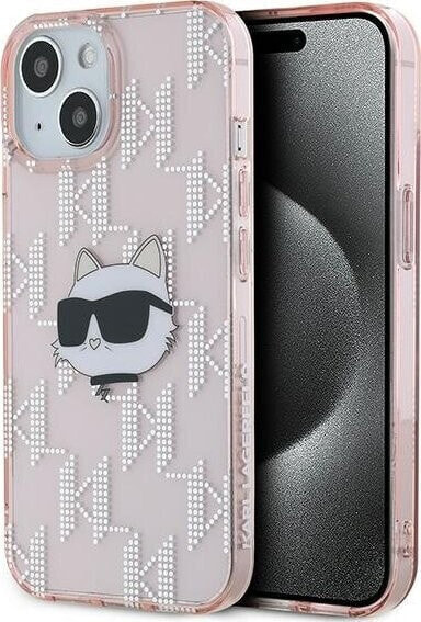 Karl Lagerfeld Karl Lagerfeld KLHCP14SHKLPCHP iPhone 14 / 15 / 13 6.1" różowy/pink hardcase IML Choupette Head & Monogram