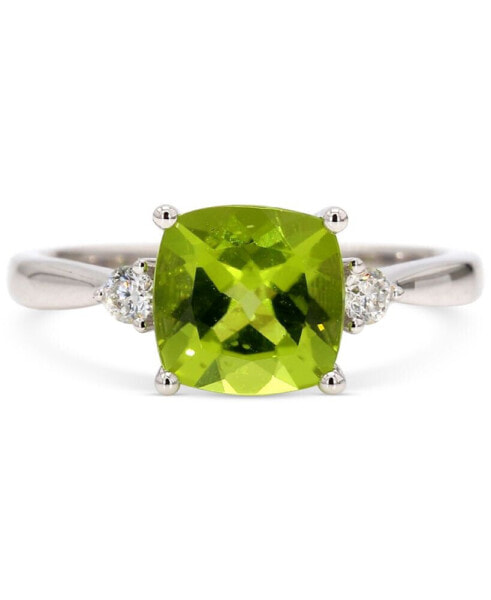 Кольцо Macy's Peridot & Diamond in White Gold