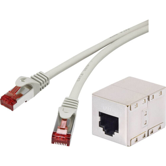 Renkforce RF-3829282 Netzwerkkabel Grau 5 m Cat6a S/FTP S-STP - Cable - Network