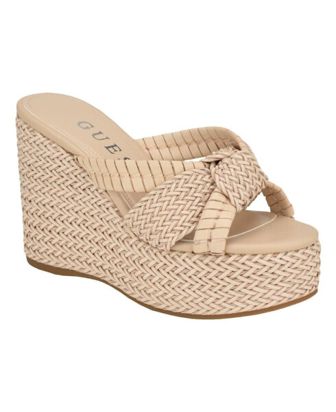 Women's Eveh Knotted Jute Wrapped Platform Wedge Sandals