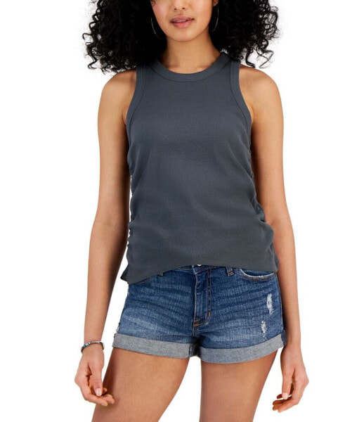 Juniors' Side-Ruched Tank Top