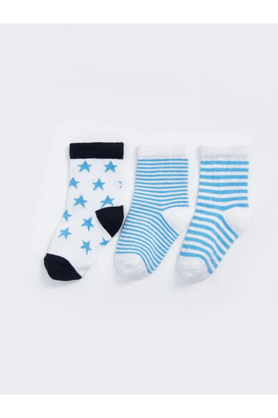 LCW ECO Desenli Erkek Bebek Soket Çorap 3'lü