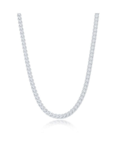 Diamond cut Franco Chain 3mm Sterling Silver 18" Necklace