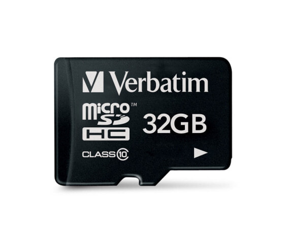 Verbatim Premium - 32 GB - MicroSDHC - Class 10 - 10 MB/s - 10 MB/s - Black