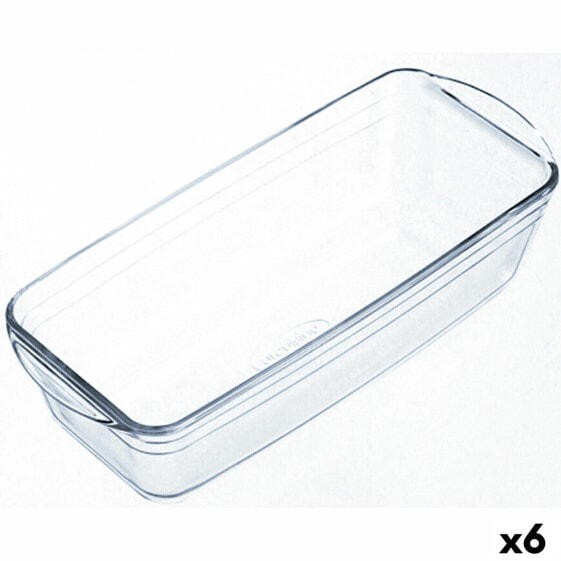Форма для выпечки стеклянная Ô Cuisine Прямоугольная 29 x 12 x 8 см Прозрачная 6 штук