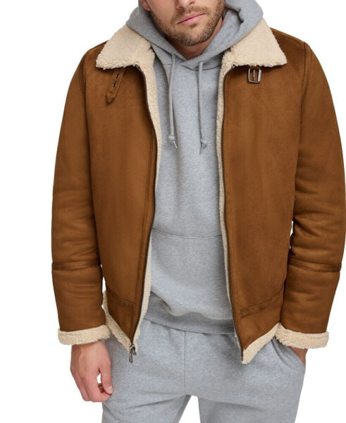 Men's Classic Faux Shearling B-3 Bomber Jacket