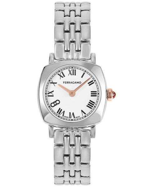 Salvatore Women's Swiss Silver-Tone Stainless Steel Bracelet Watch 23mm