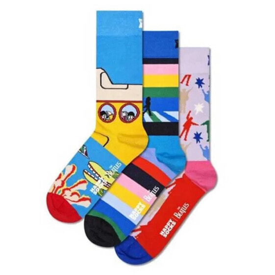 HS BY HAPPY SOCKS Beatles gift set long socks 3 pairs