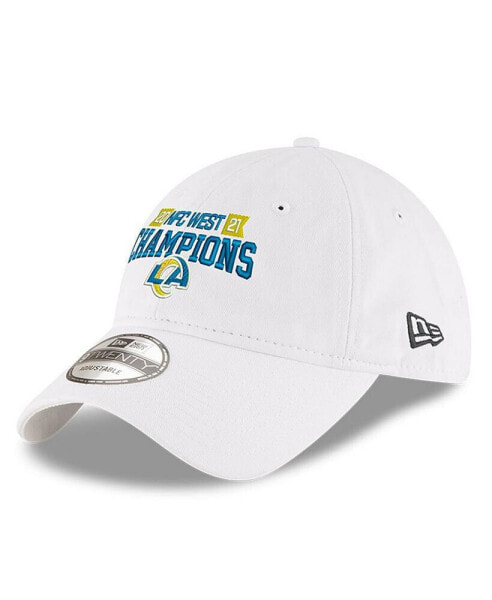 Men's White Los Angeles Rams 2021 NFC West Division Champions 9TWENTY Adjustable Hat